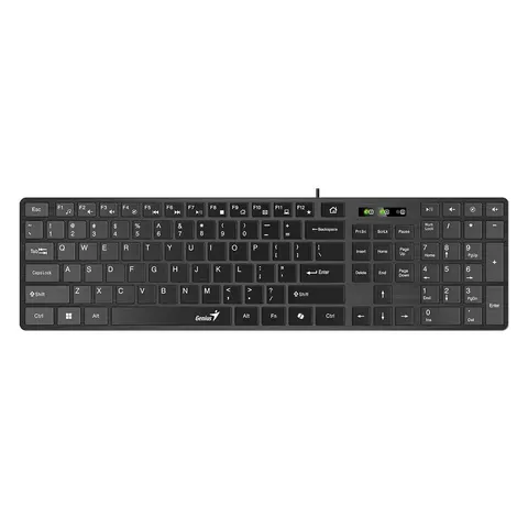Tastatură Genius Slimstar 126, cu cablu 1.4 m, chirilică, USB, negru