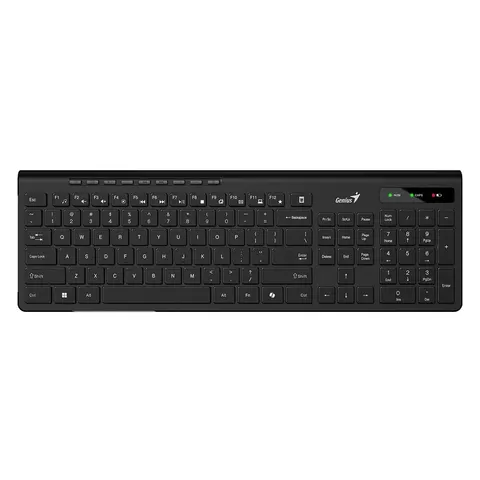 Tastatură Genius Slimstar 7230, wireless, AI Copilot, USB, 12 butoane rapide, negru