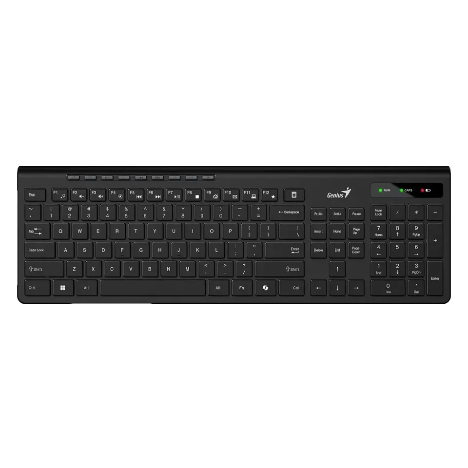 Tastatură Genius Slimstar 7230, wireless, AI Copilot, USB, 12 butoane rapide, negru