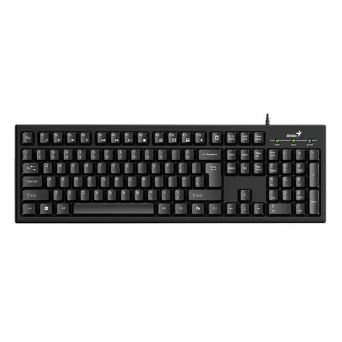 Tastatura Genius Smart KB-100, cu cablu 1.5 m, chirilică, USB, 12 taste rapide, negru