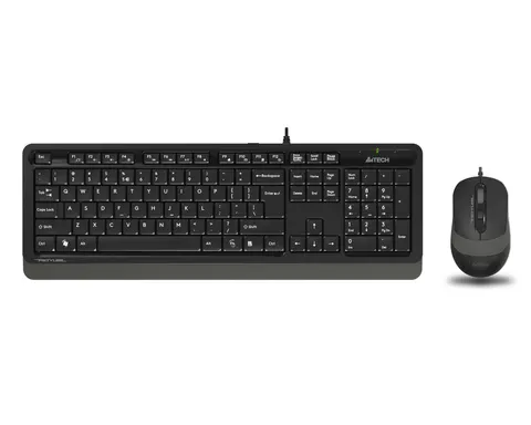 Set A4Tech - tastatură și mouse Fstyler F1010S, cu cablu 1.5 m, USB, negru-gri