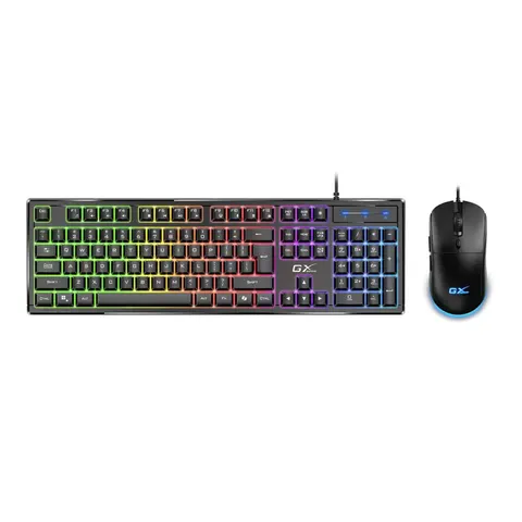 Set tastatură Genius și mouse Scorpion KM-GX6, AI Copilot, cu cablu 1.8 m, USB, 12 butoane rapide, negru