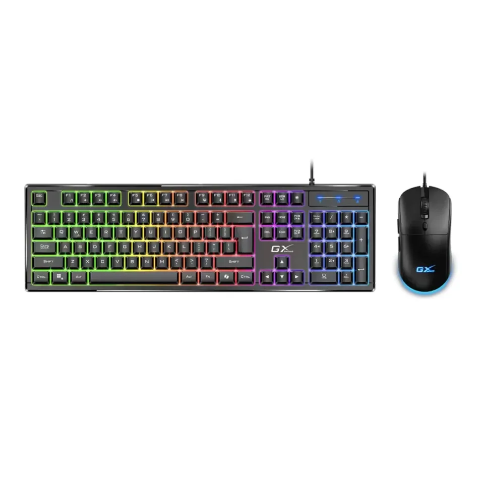 Set tastatură Genius și mouse Scorpion KM-GX6, AI Copilot, cu cablu 1.8 m, USB, 12 butoane rapide, negru