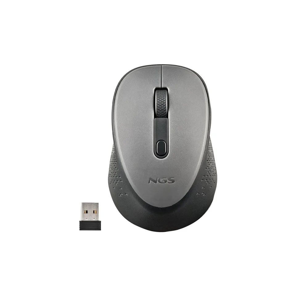 Mouse NGS Dew, wireless, 3 butoane, 1600 dpi, gri