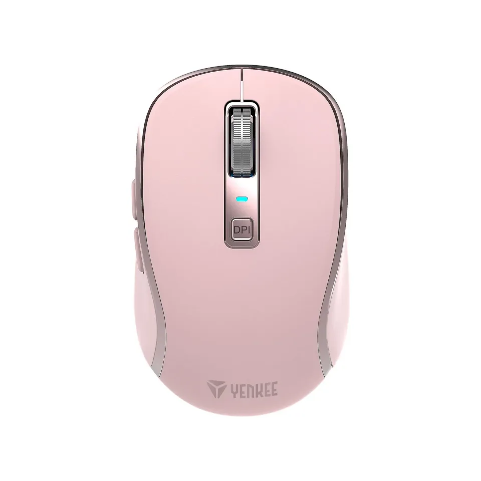 Mouse Yenkee YMS 2085PK, wireless, 2400 dpi, USB, 6 butoane, Li-Polymer, roz