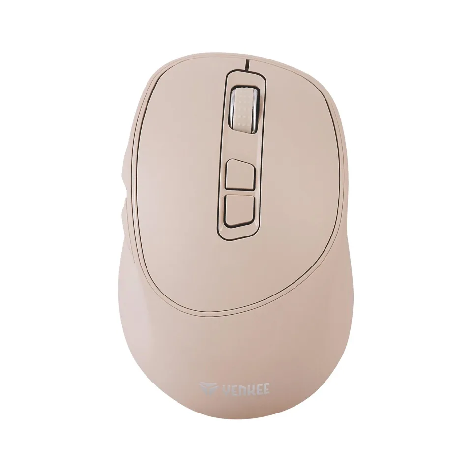 Mouse Yenkee YMS 2080BG, wireless, 2400 dpi, USB, 6 butoane, Li-Polymer, crem