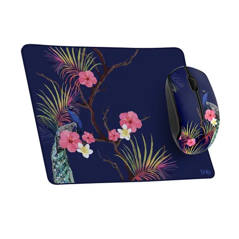 Set mouse TNB și pad Exclusiv Tropic, USB Type-A, 3 butoane, 1 x AA