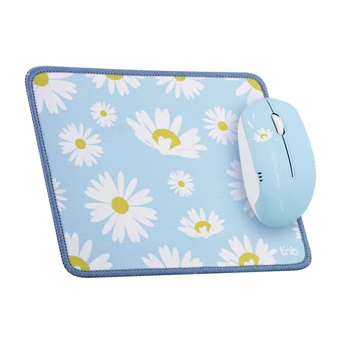 Set mouse TNB și pad Exclusiv Daisy, USB Type-A, 3 butoane, 1 x AA