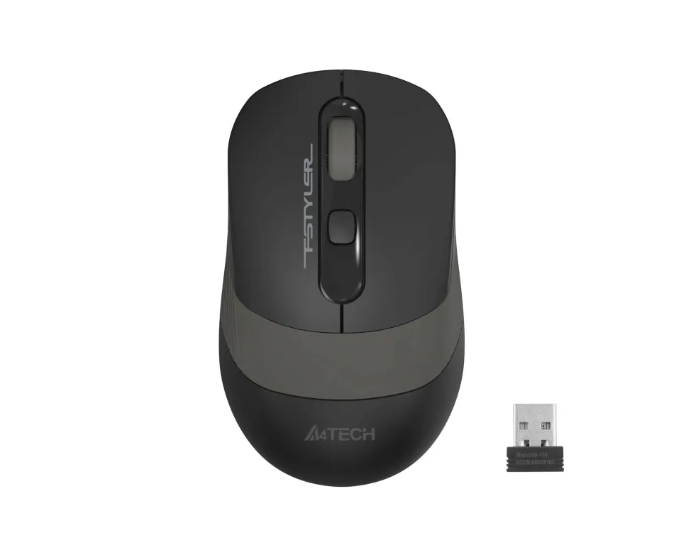 Mouse A4Tech Fstyler FG10S, wireless, silențios, AA, gri