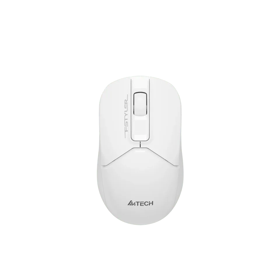 Mouse A4Tech Fstyler FG12S, wireless, silentios, 3 butoane, AA, alb