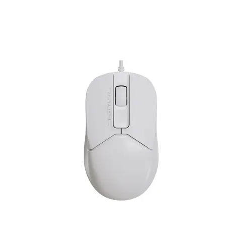 Mouse A4Tech Fstyler FM12S, cu fir, silențios, USB, 3 butoane, alb