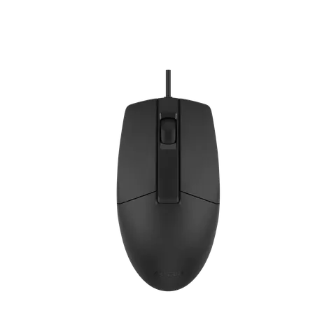 Mouse A4Tech OP-330S, cu fir, silențios, USB, negru
