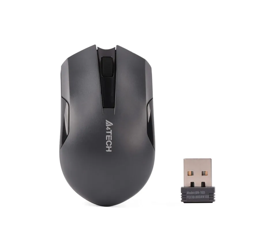 Mouse A4Tech V-Track G3-200NS, wireless, silențios, AA, negru