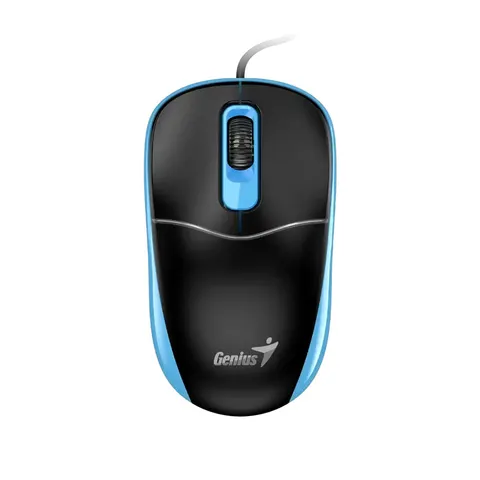 Mouse Genius DX-111, cu cablu, USB Type-A, 3 butoane, albastru