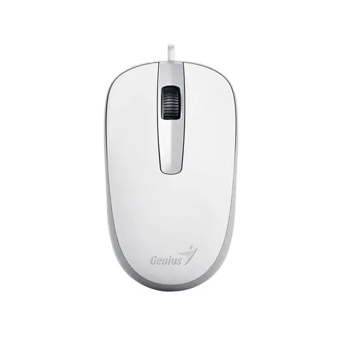 Mouse Genius DX-120, cu cablu, USB Type-A, 3 butoane, alb