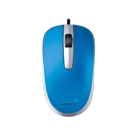 Mouse Genius DX-120, cu cablu, USB Type-A, 3 butoane, albastru