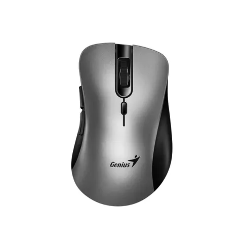 Mouse Genius Ergo 8100S, wireless, AI Copilot, USB, 6 butoane, AA, argintiu