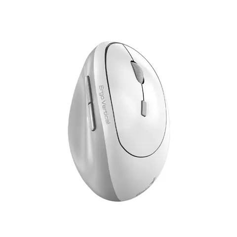 Mouse Genius Ergo 8350S, wireless, AI Copilot, Bluetooth/USB, 6 butoane, AA, alb-gri