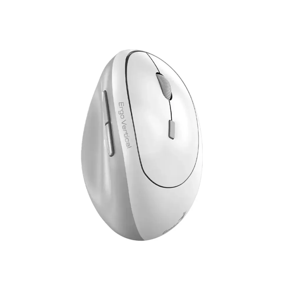 Mouse Genius Ergo 8350S, wireless, AI Copilot, Bluetooth/USB, 6 butoane, AA, alb-gri