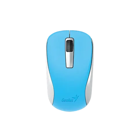 Mouse Genius NX-7005, fără fir, USB, 3 butoane, AA, albastru