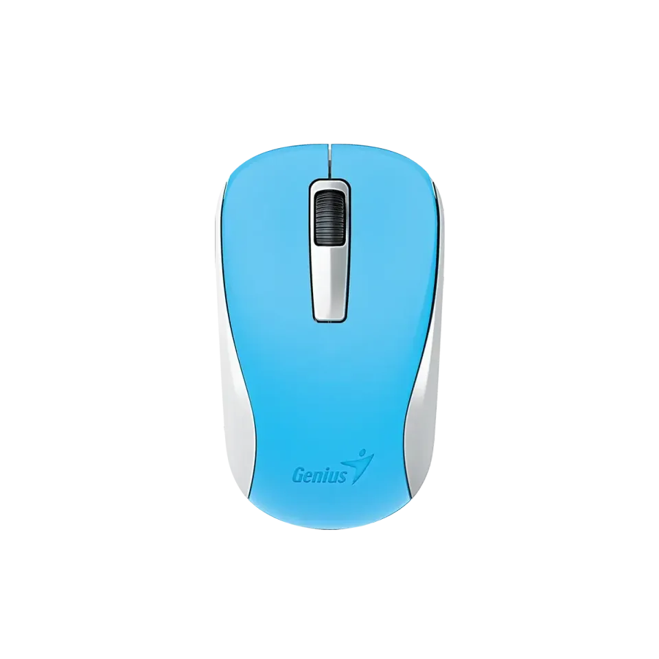 Mouse Genius NX-7005, fără fir, USB, 3 butoane, AA, albastru