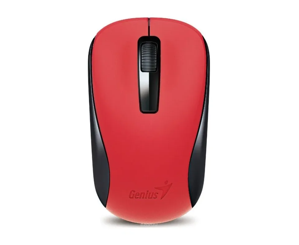 Mouse Genius NX-7005, fără fir, USB, 3 butoane, AA, roșu