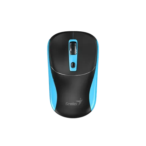 Mouse Genius NX-7123, wireless, AI Copilot, USB, 4 butoane, AA, negru-albastru