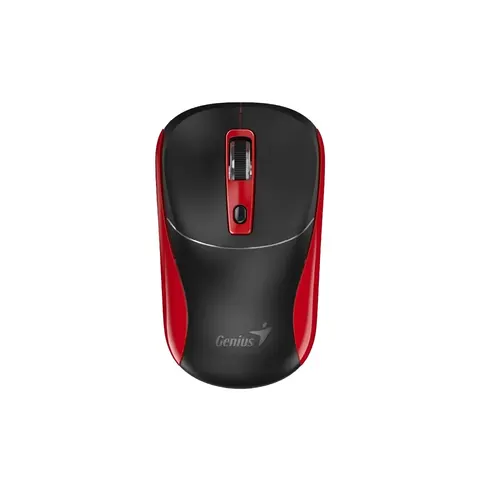 Mouse Genius NX-7123, wireless, AI Copilot, USB, 4 butoane, AA, negru-roșu