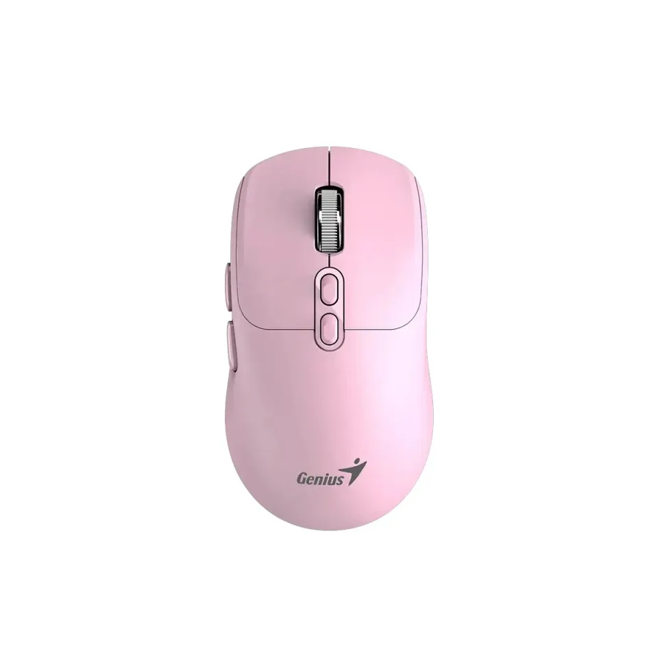 Mouse Genius NX-8080S, wireless, Bluetooth, Bluetooth/USB, 7 butoane, AA, roz
