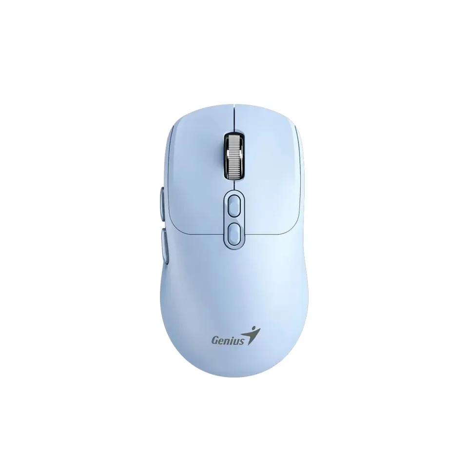 Mouse Genius NX-8080S, wireless, Bluetooth, Bluetooth/USB, 7 butoane, AA, albastru