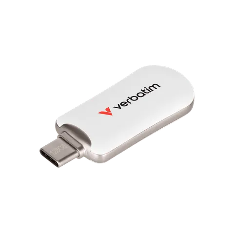 Memorie USB Flash Verbatim Plectra, 128 GB, USB Type-C 3.2, alb