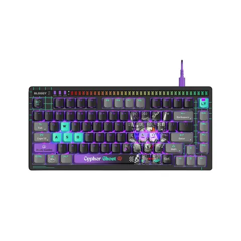Tastatură Bloody Cypher Ghost AT75, cu fir, gaming