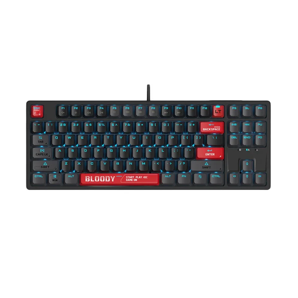 Tastatură Bloody Bloody Red AT87, cu fir, gaming