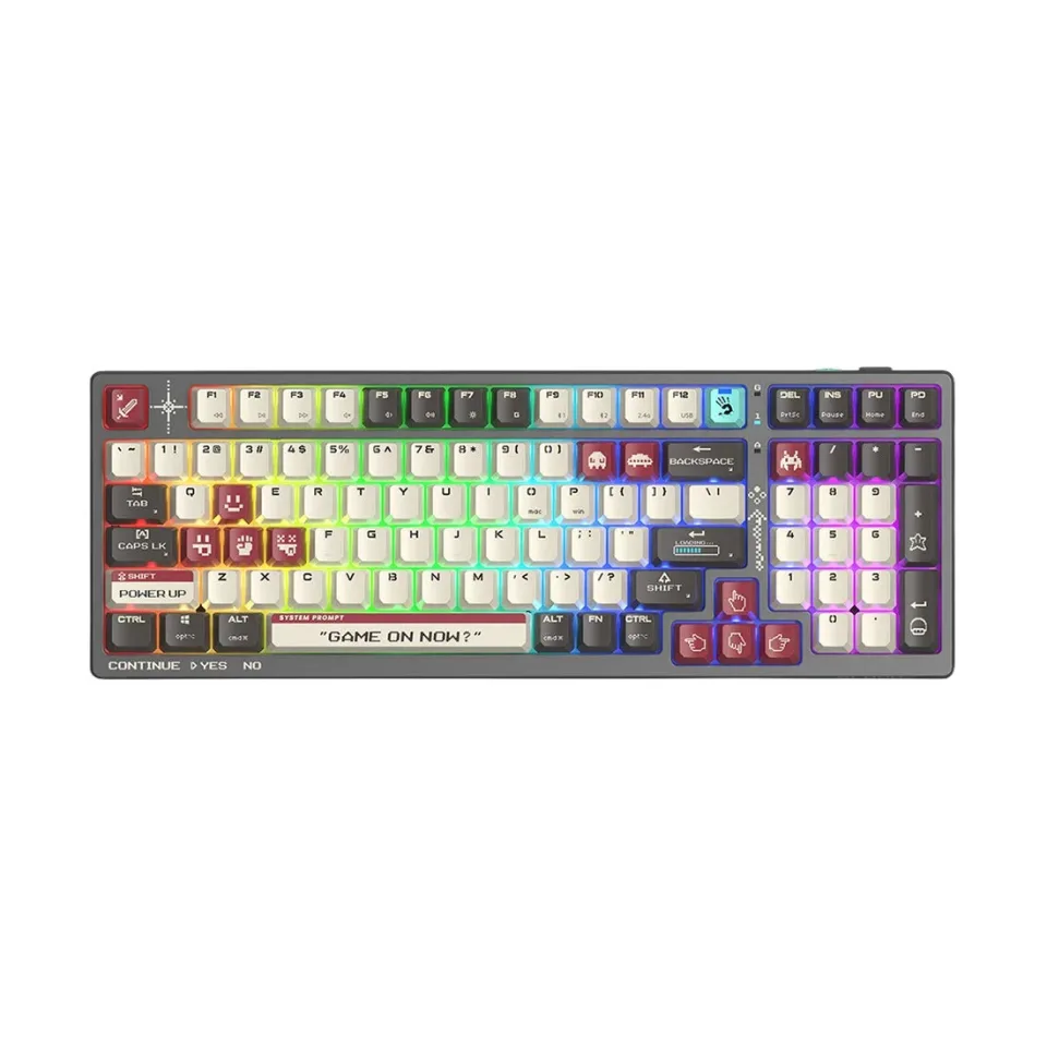 Tastatură Bloody Pixels Red WS98, wireless, gaming