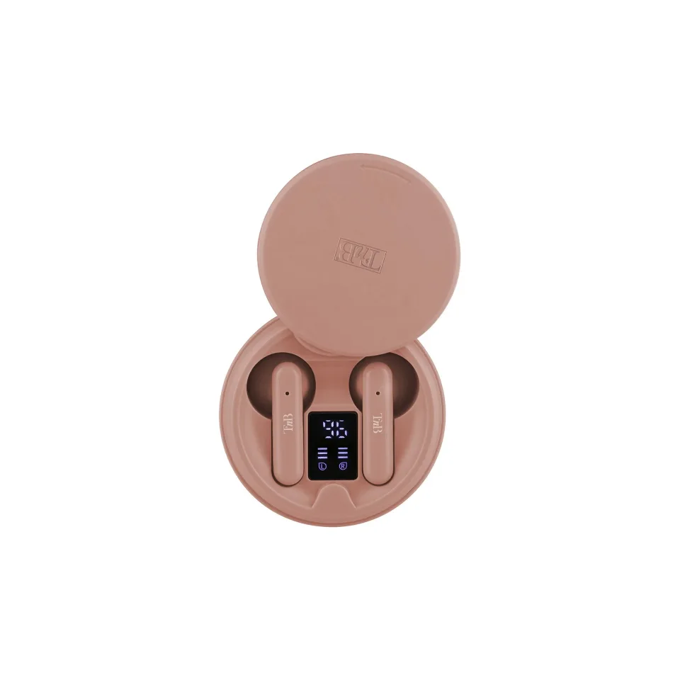 Căști TNB Shiny 2, wireless, cu Bluetooth, roz, 95 dB