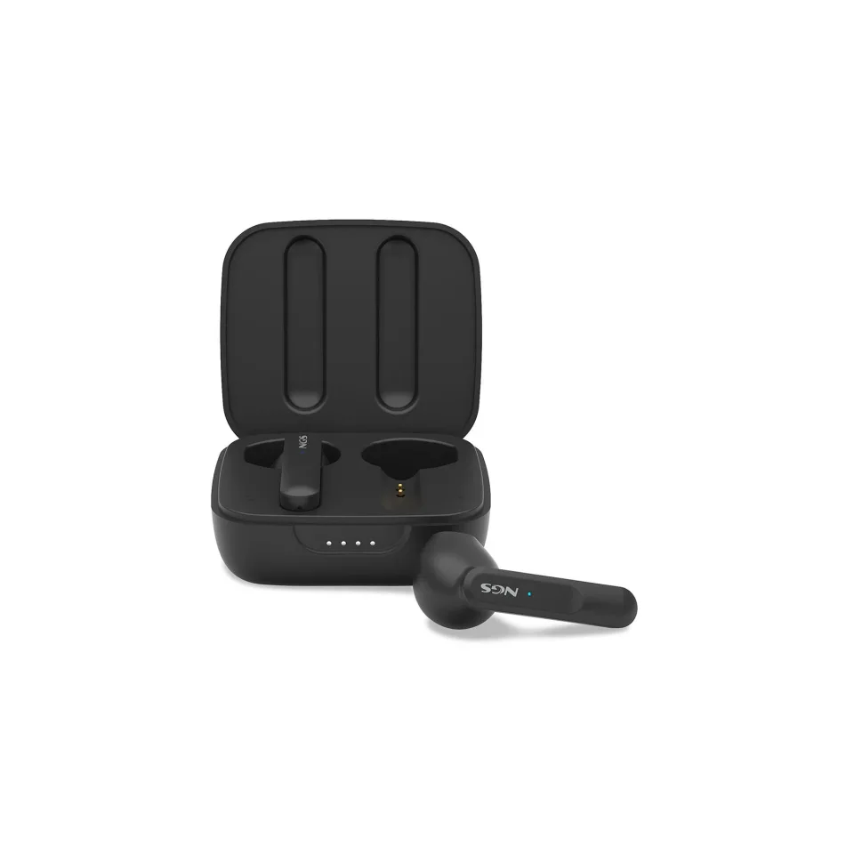 Căști NGS Artica Move, cu Bluetooth, cu carcasă de încărcare, 101 dB, negru