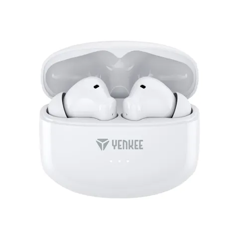 Căști Yenkee YHP 08BT ANC, wireless, cu carcasă de încărcare, USB, 98 dB, alb