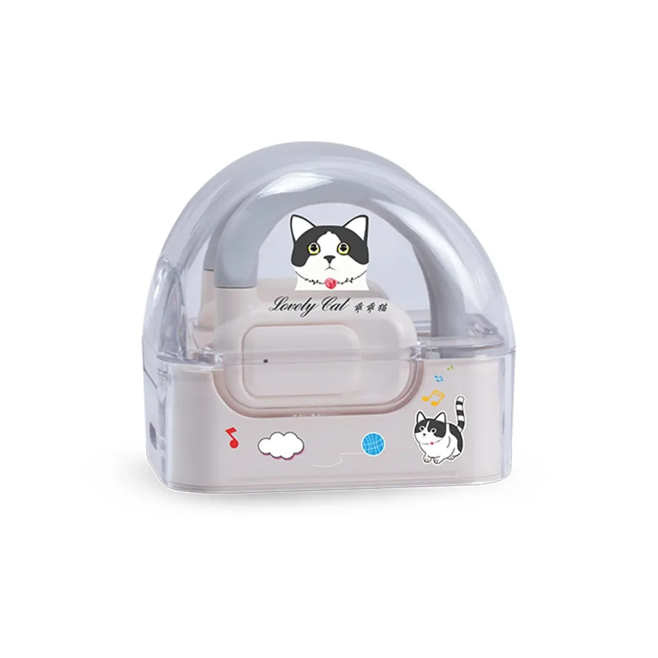 Căști Wesdar TWS1003, wireless, pentru copii, cu Bluetooth, 117 dB, bej