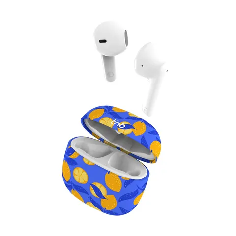 Căști TNB Exclusive Lemon, wireless, cu Bluetooth, cu carcasă de încărcare, USB Type-C, 102 dB