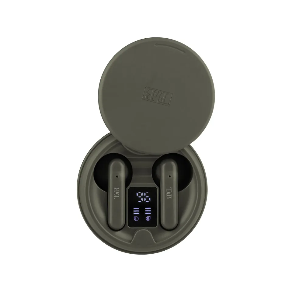 Căști TNB Shiny 2, wireless, cu Bluetooth, USB Type-C, 95 dB, verde