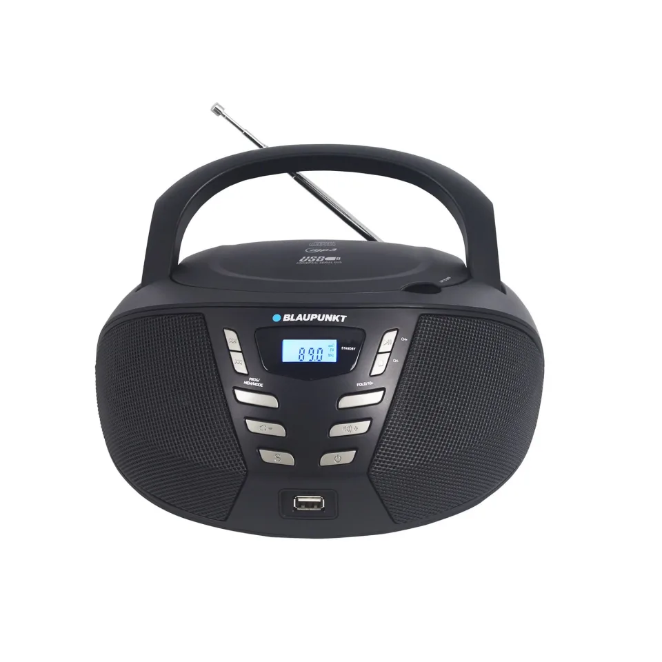 Radiocasetofon Blaupunkt BB7BK, radio FM/CD/MP3/USB/AUX, negru