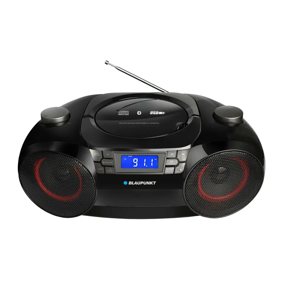 Radio casetofon Blaupunkt BB30BT, cu Bluetooth, radio FM, CD/MP3/USB/AUX, negru