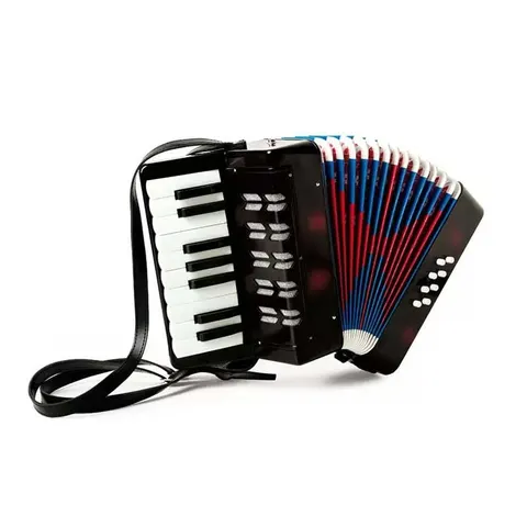 Acordeon Nowa Szkola, pentru copii, 47 x 22 x 10 cm, negru