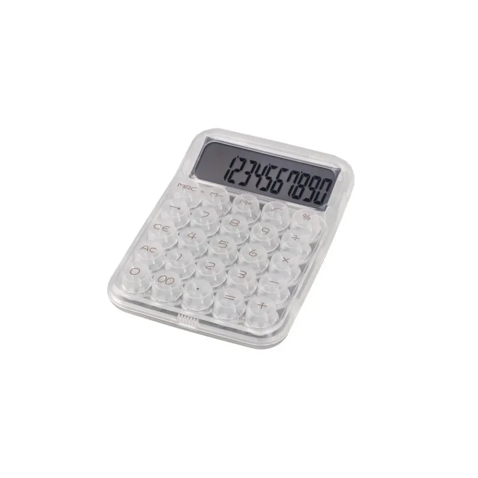 Calculator Statovac Cubitos 20, 10 cifre, transparent, asortat, 1 buc