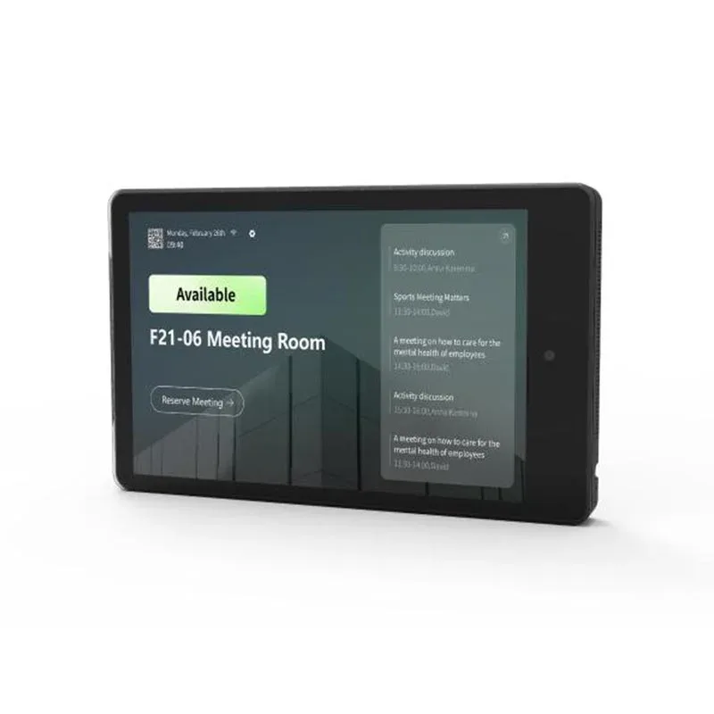 Display pentru rezervarea sălii Hikvision DS-D5F10CB/BH, 10.1'', Android, 11, Cortex-A55, cameră frontală 2 MP