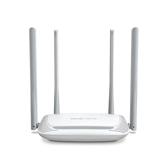 Router Mercusys MW325R N300, wireless, 4 antene, 2.4 GHz, negru