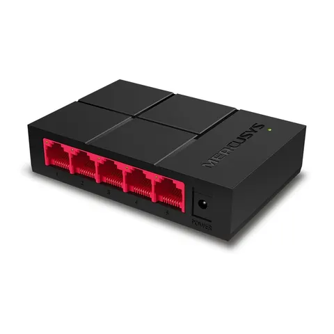Switch Mercusys MS105G, desktop, 5 porturi, 10/100/1000 Mbps, negru