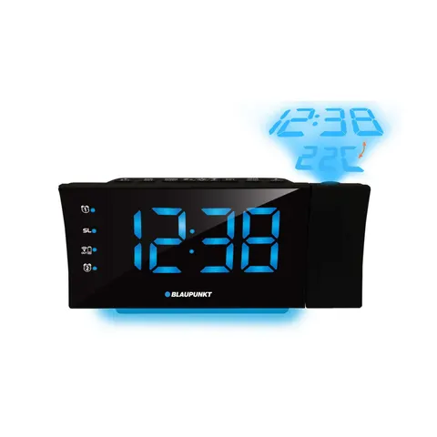 Ceas cu radio Blaupunkt CRP81USB, radio FM, USB, cu proiecție, 5 V, 6 W, negru
