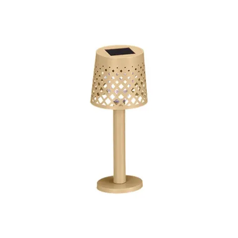 Lampă de masă Giftdecor, solară, cu bază, bej