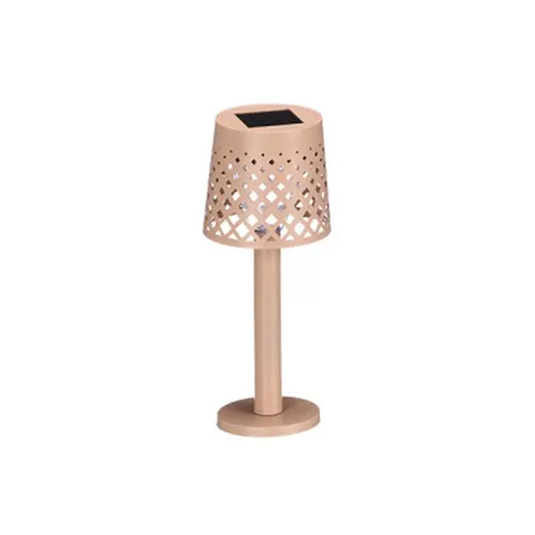 Lampă de masă Giftdecor, solară, cu bază, roz